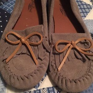 Lucky brand suede moccasins! Like new!